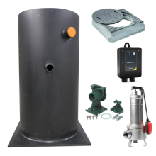 Pompput 612 van DAB Pumps - complete afvalwatersysteem in een. Plug and play systeem.